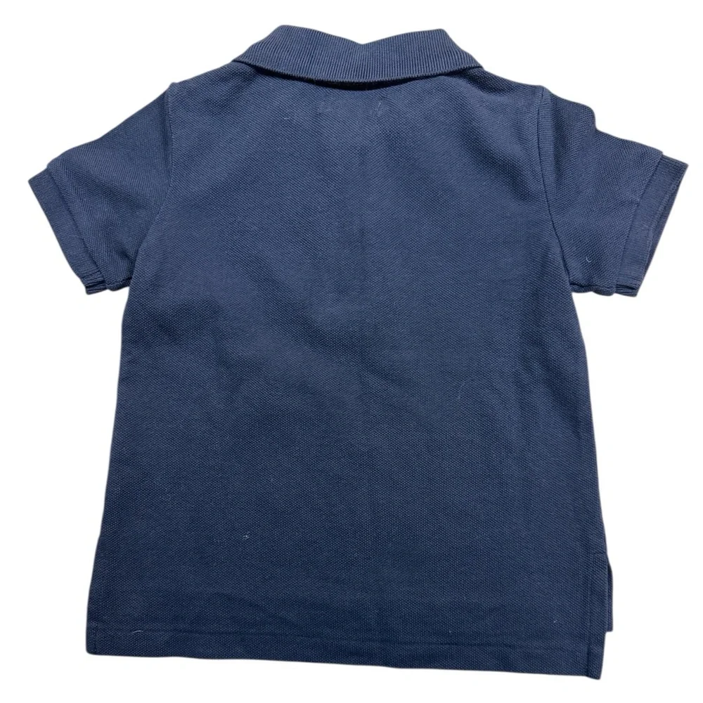 Ralph Lauren Navy Shortsleeved Boys Cotton Polo White Pony Logo Iconic NWT 12M